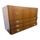 Vintage basse commode en bois / armoire à archives