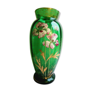 Vase Art Nouveau verre - vert