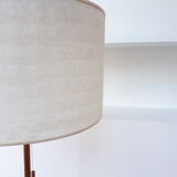 Scandinavian copper and teak floor lamp