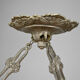 Art Deco pendant lamp in silver bronze, France, circa 1925