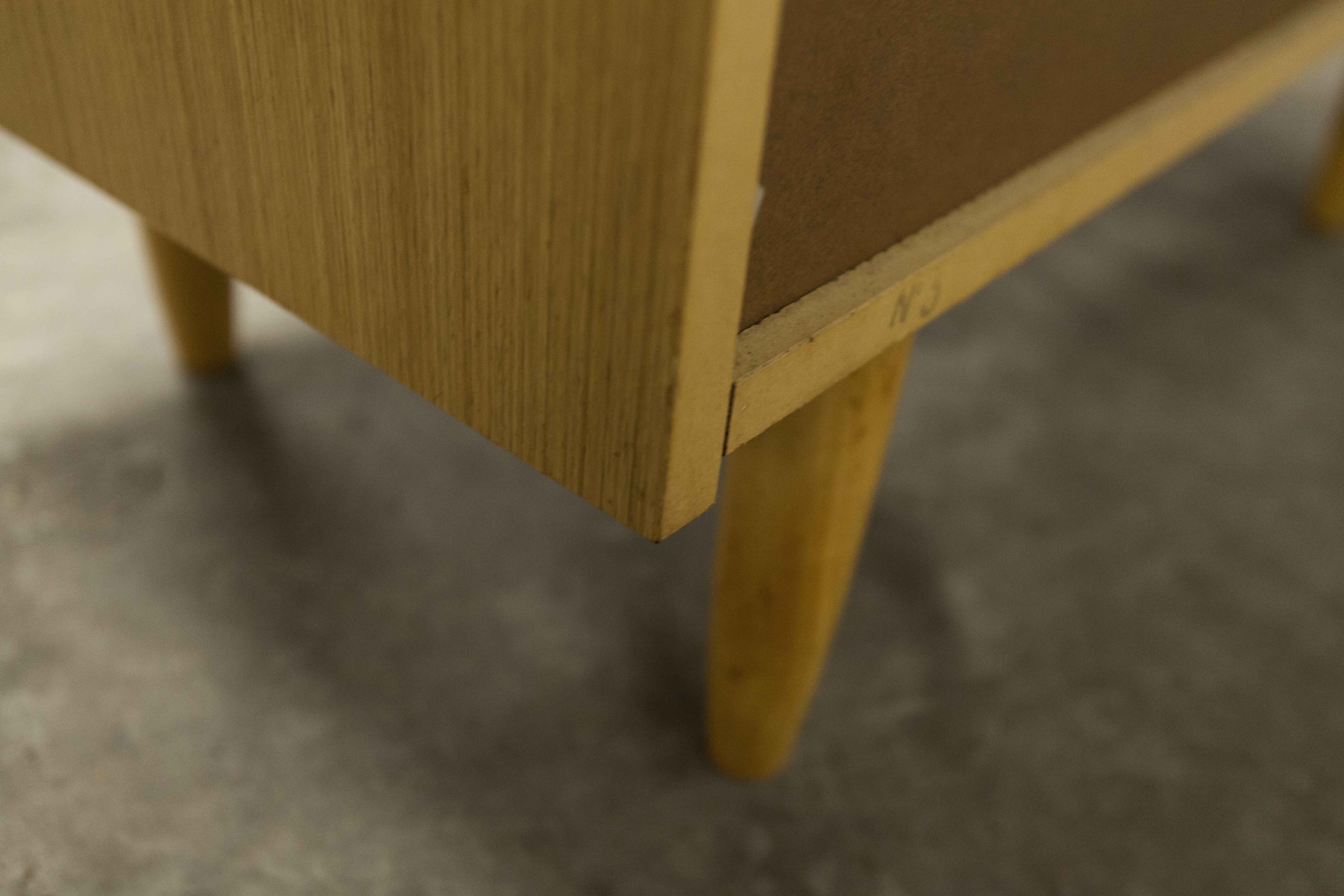 Commode scandinave  4 tiroirs 1990 couleur miel