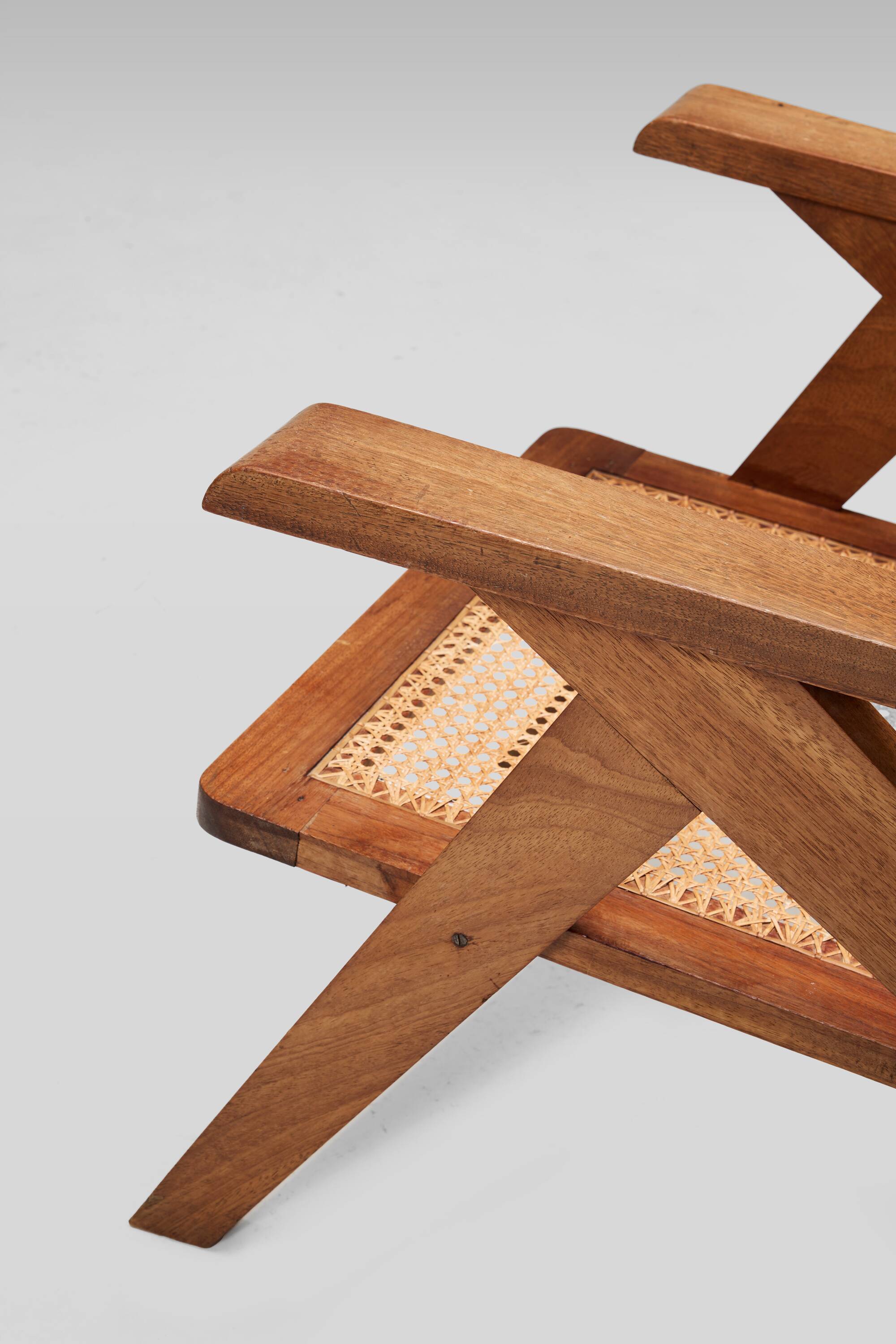 Chaise longue en rotin