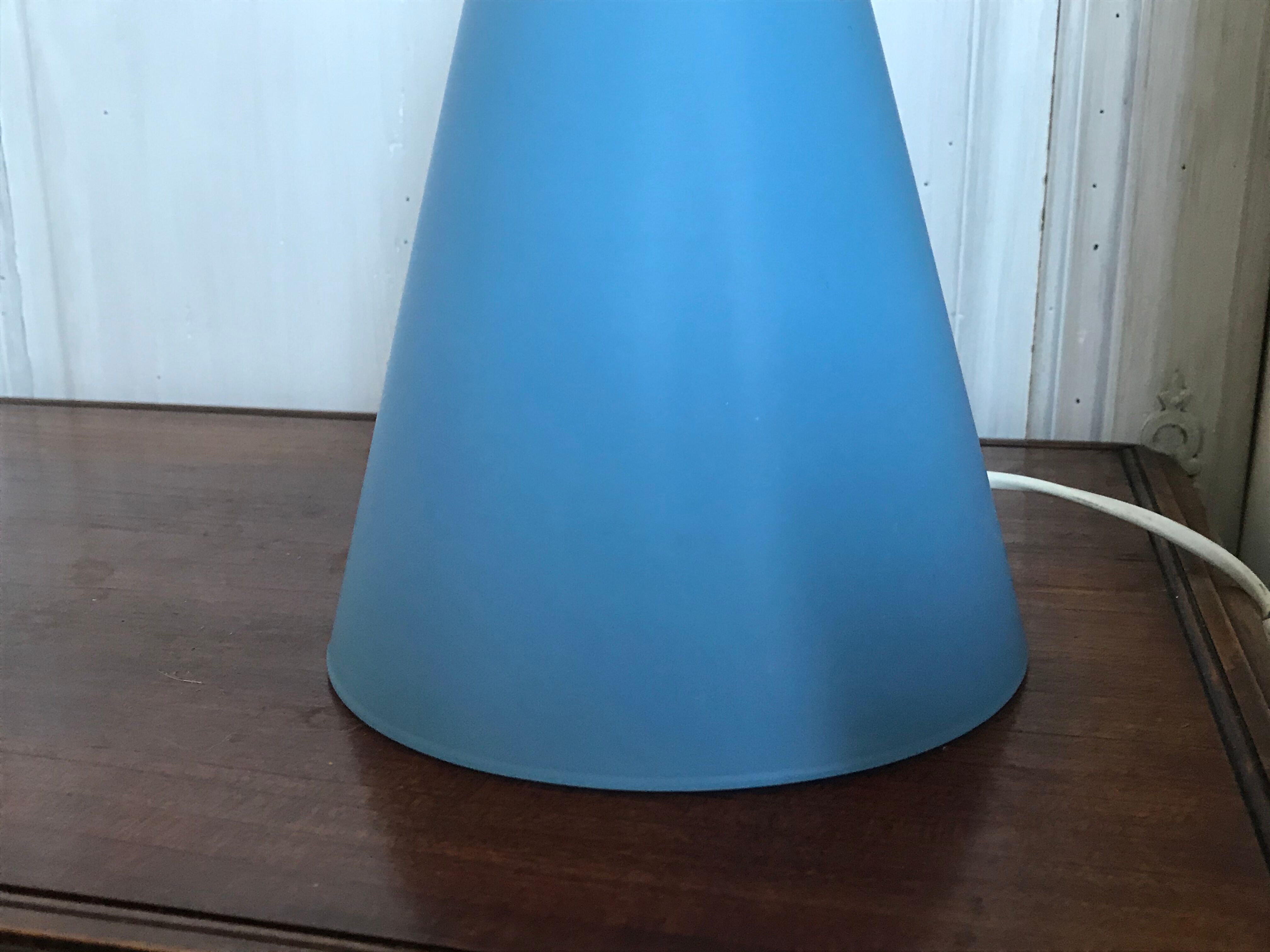 Vintage glass cone lamp