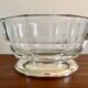 Saladier italien cristal argent 1970