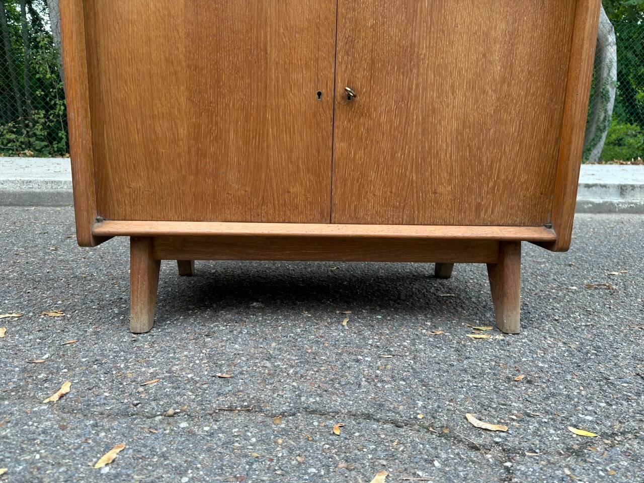 Secrétaire scandinave Mid Century Modern en chêne 1960