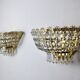 Pair of Regency wall lamps, cut crystals, Italy, 1980
