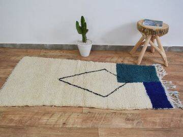 Tapis Beni Ouarain fait main 150x250 cm