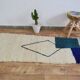 Tapis Beni Ouarain fait main 150x250 cm
