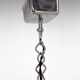 Unique art deco chrome & glass chandelier, 1920's