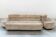 Beige chenille sectional sofa, 3 pieces, 1970s