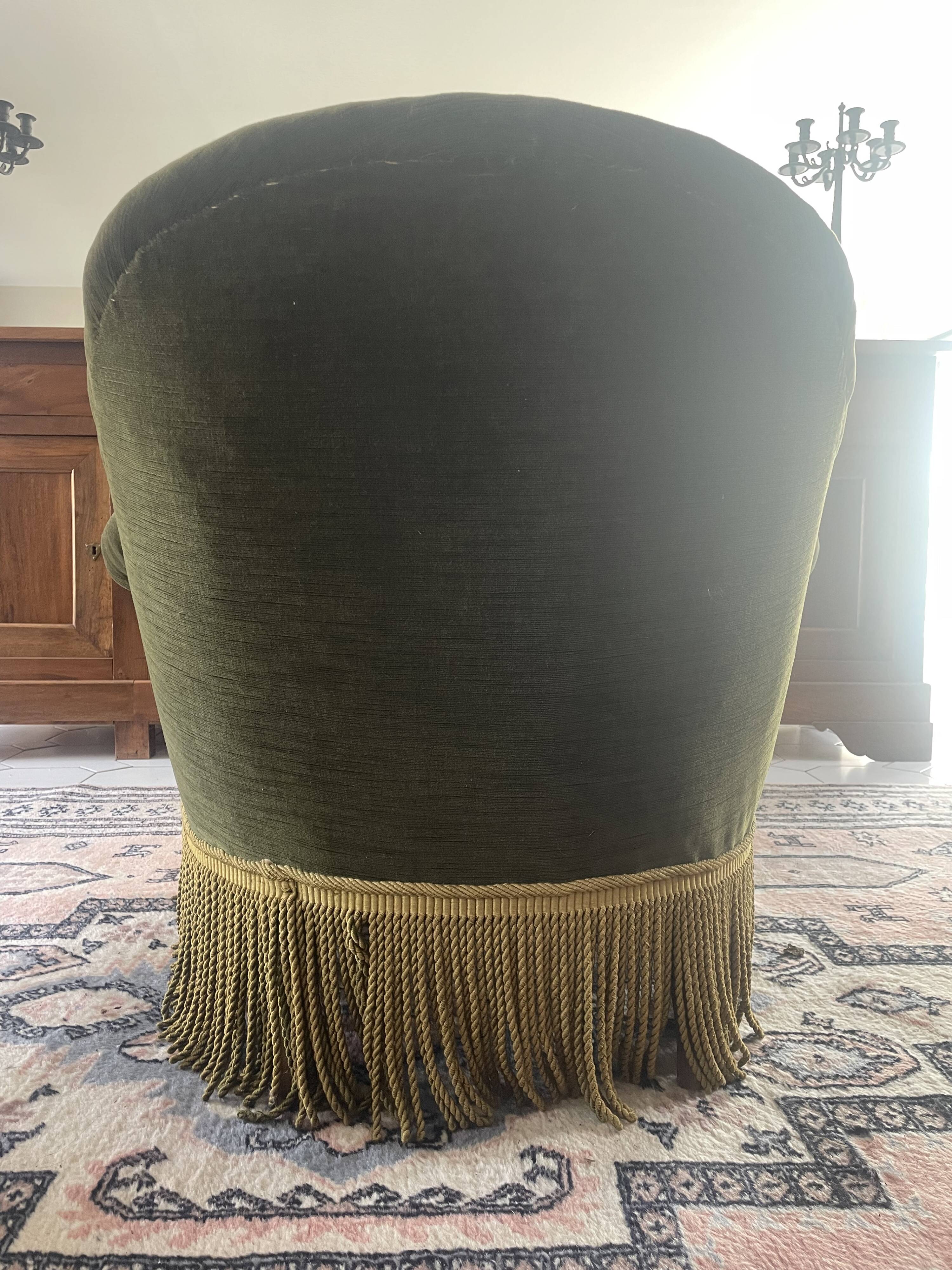 Pair of toadstool armchairs