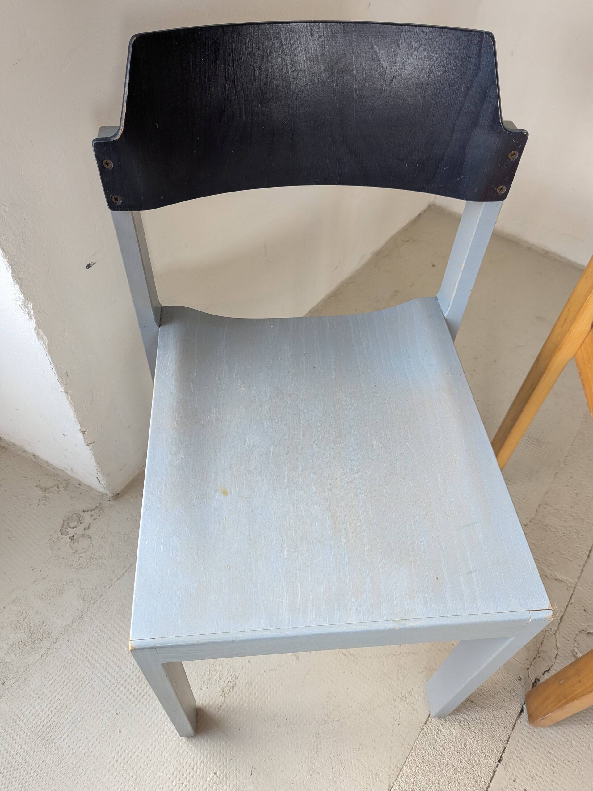 Set of 4 stackable chairs by Rainer Schell