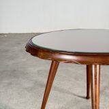 Round coffee table attributed to Paolo Buffa for Arrighi Serafino, 1950s.