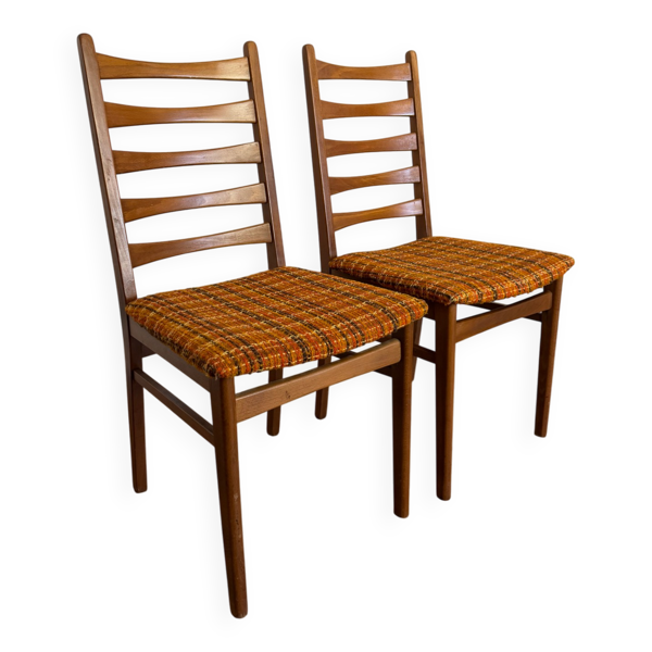 Paire de chaises scandinaves, années 60-70