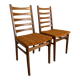 Paire de chaises scandinaves, années 60-70