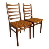 Paire de chaises scandinaves, années 60-70