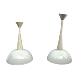 2 suspensions vintage Holophane 1960