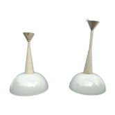 2 suspensions vintage Holophane 1960
