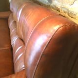 Sofa and leather armchair