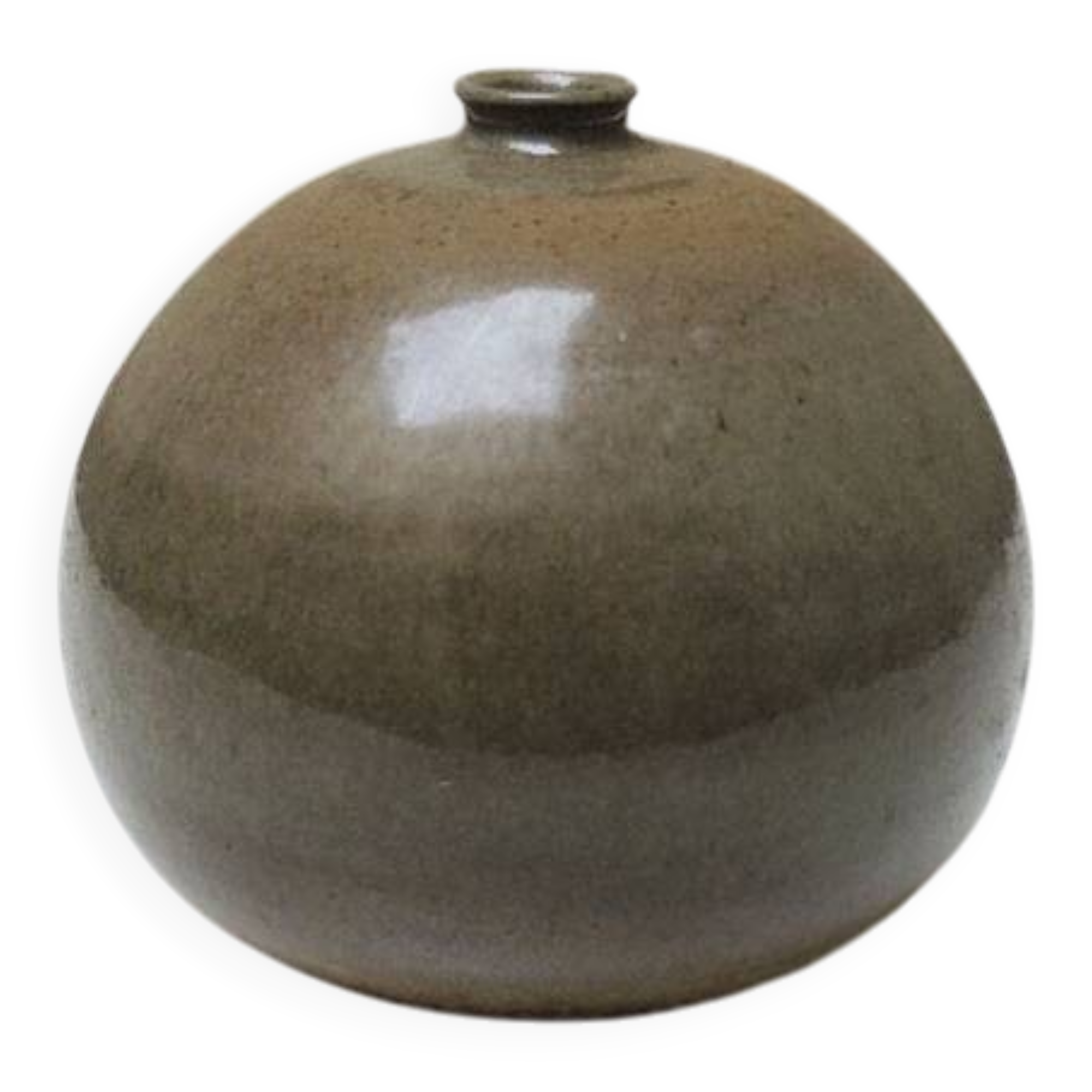 Ancient round stoneware vase