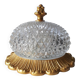 Vintage Limburg a610 gold textured diamond point glass ceiling light 1960s 1970s