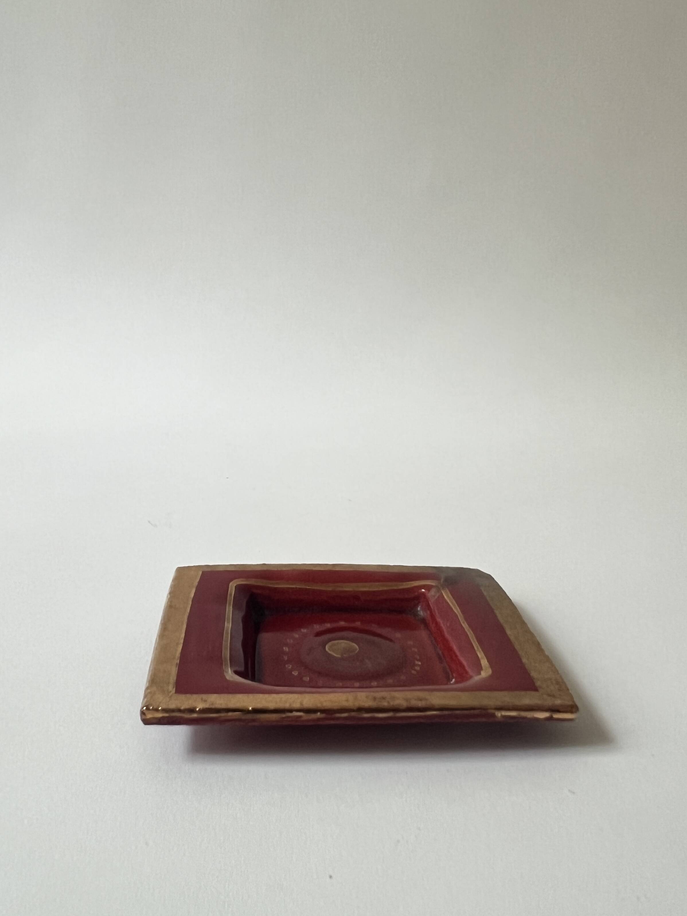 Enameled ceramic pocket emptier attributed to Georges Pelletier, France 1970