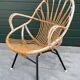 Rattan chair by Dirk van Sliedregt Rohe Noordwolde 1960 in the Netherlands