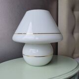 All-glass mushroom lamp with golden lines