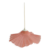 Suspension en verre moulé rose