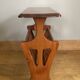 Vintage magazine rack with shelf, Solid cherry wood side table from the 1990s