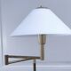 Articulated reading floor lamp in gold metal from the 90s