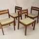 Set of 4 chairs dyrlund year 60 in teak