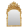 Large Classic Wooden Mirror, Rococo Style Chinoiserie, 124 cm
