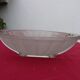 Compotier / fruit bowl in frosted molded pressed glass from the 1940s