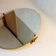 Miroir ovale pivotant en laiton doré 1940/1950 de style néo-classique 40x70cm