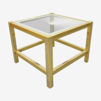 Vintage brass Hollywood Regency sidetable Belgochrom