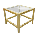 Vintage brass Hollywood Regency sidetable Belgochrom