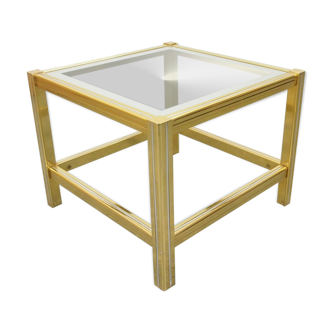 Vintage brass Hollywood Regency sidetable Belgochrom