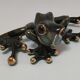Vintage glazed ceramic tree frog