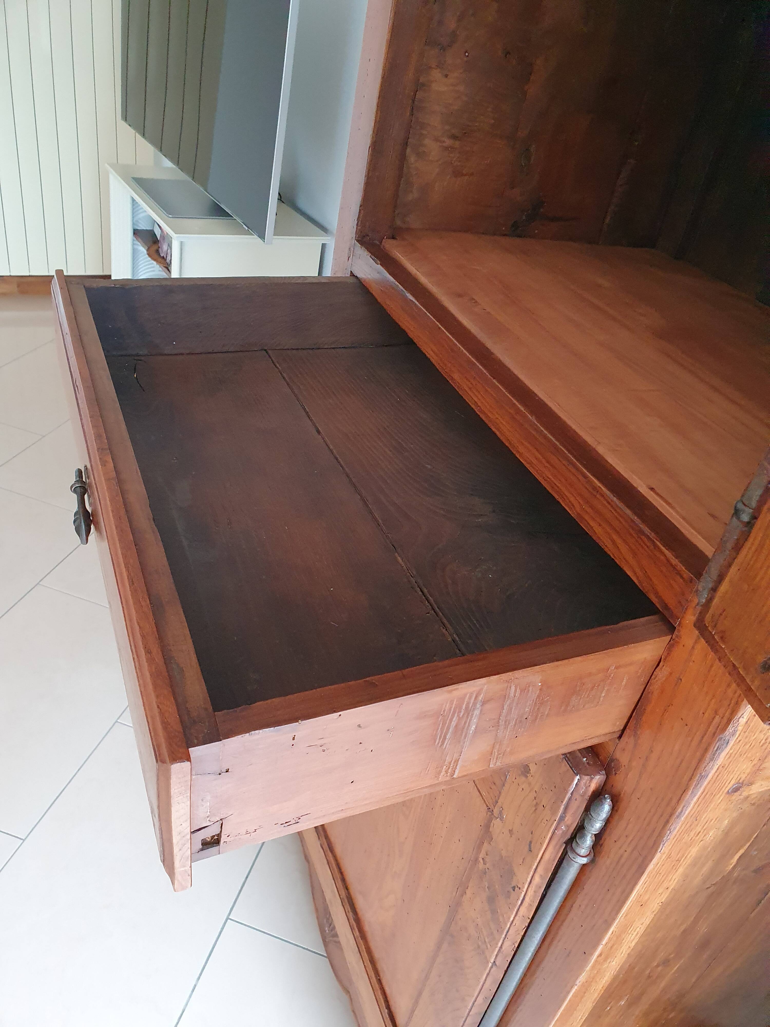 Standing man, solid oak wardrobe