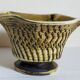 Ceramic planter with vintage scarifications from the 1950s