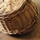 Wicker basket with two oval handles