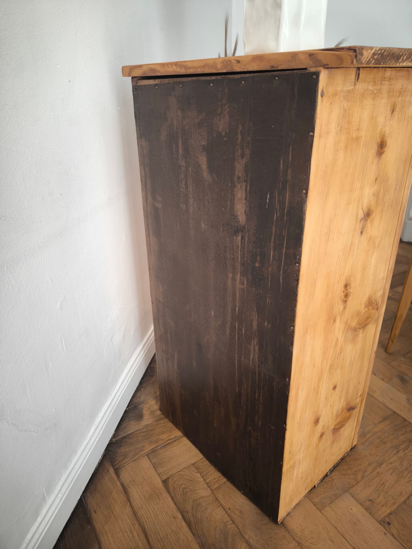 Antique pine and hammered glass confiturier - Renovated