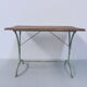 Art nouveau bistro table with cast iron frame