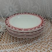 6 old Digoin and Sarreguemines dinner plates