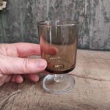 Vintage French water glass from Luminarc, in smoked grey