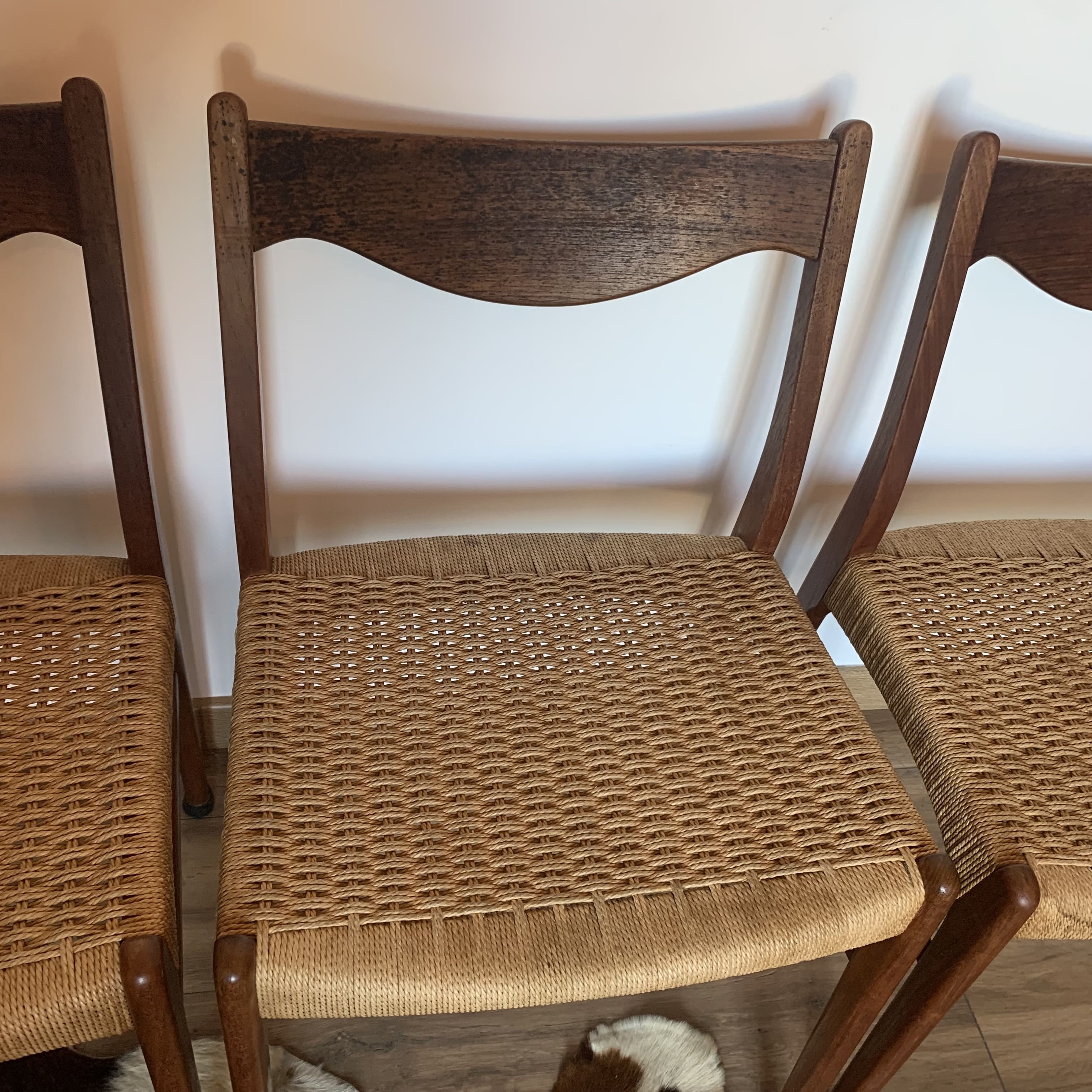 Set of 4 chairs by Arne Wahl Iversen for Glyngøre Stolefabrik 1960s