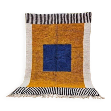 Large handmade traditional Berber rug in pure wool, size 3/4 m.
