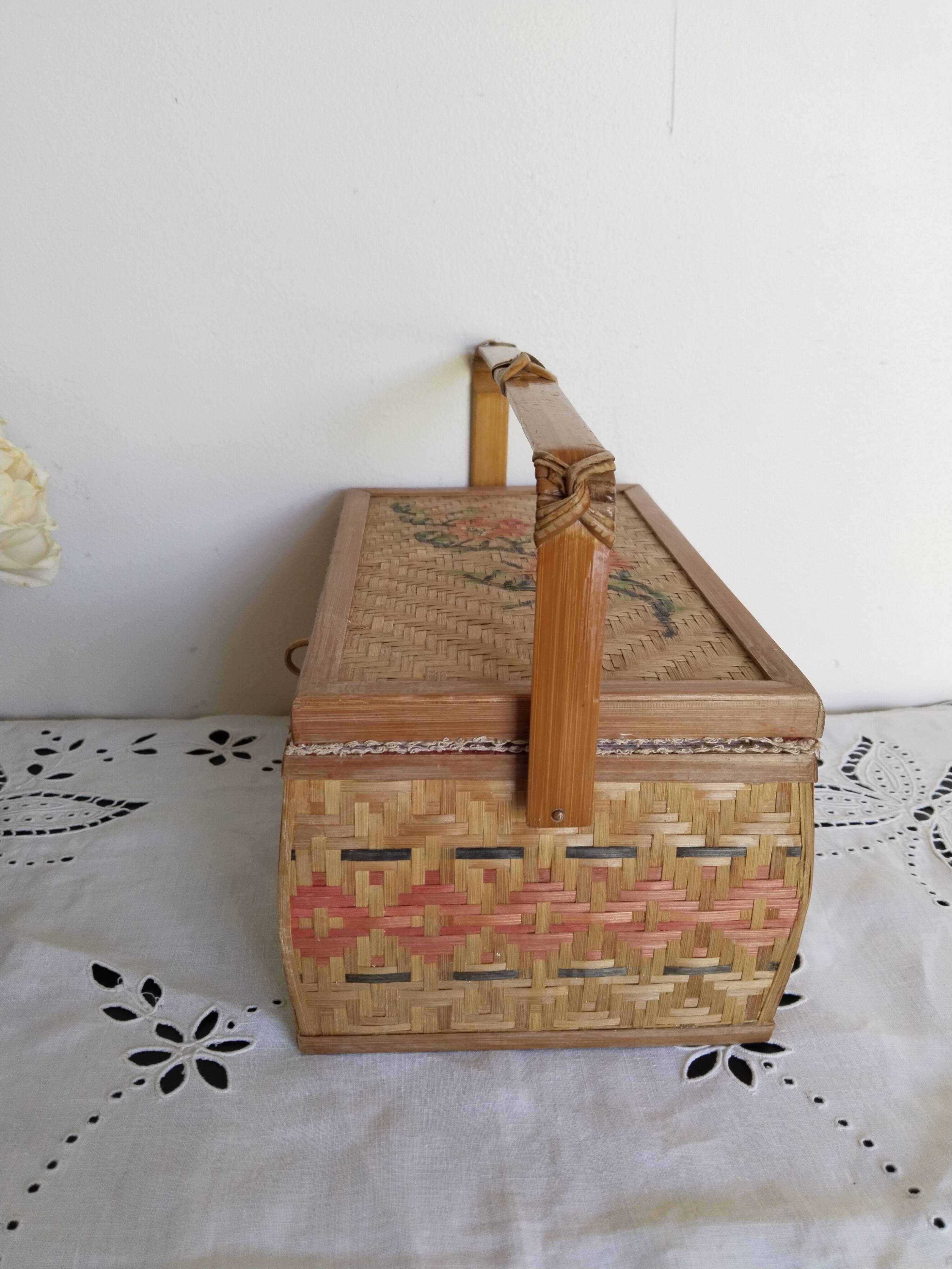 Sewing box, rattan worker