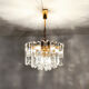 Gilded ice glass chandelier by J.T. Kalmar for Franken KG